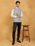 Vastramay Men's Grey Cotton Nehru Jacket